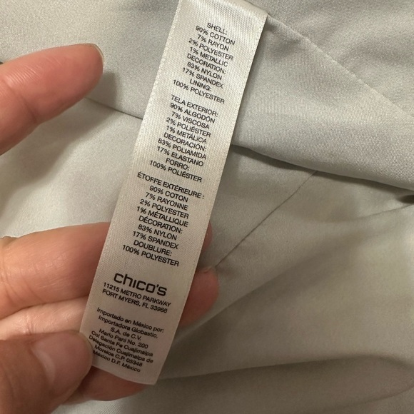 Chico’s Silver Treasure Artisan Duster Grey Lace Long Button Up Jacket S… - Picture 10 of 13